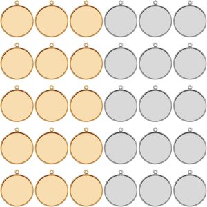 YaeYur 60 bandejas colgantes redondas de bisel en blanco, base de cabujón, bandeja de bisel en blanco, base de bisel en blanco para colgar en blanco YaeYur 60 bandejas colgantes redondas de bisel en blanco, base de cabujón, bandeja de bisel en blanco, base de bisel en blanco para colgar en blanco