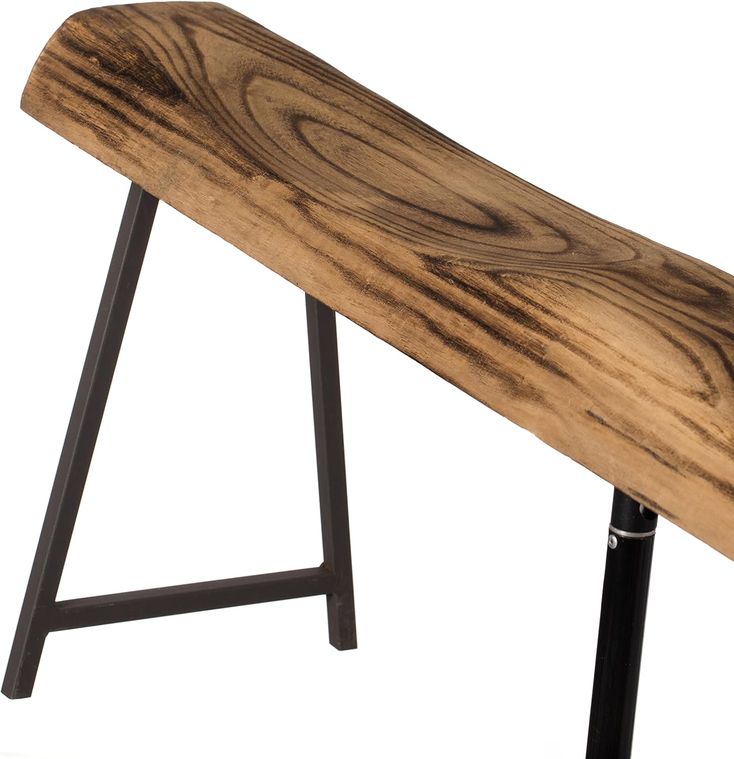 Vintiquewise Banco de madera tallada rústica para entrada, interior y exterior