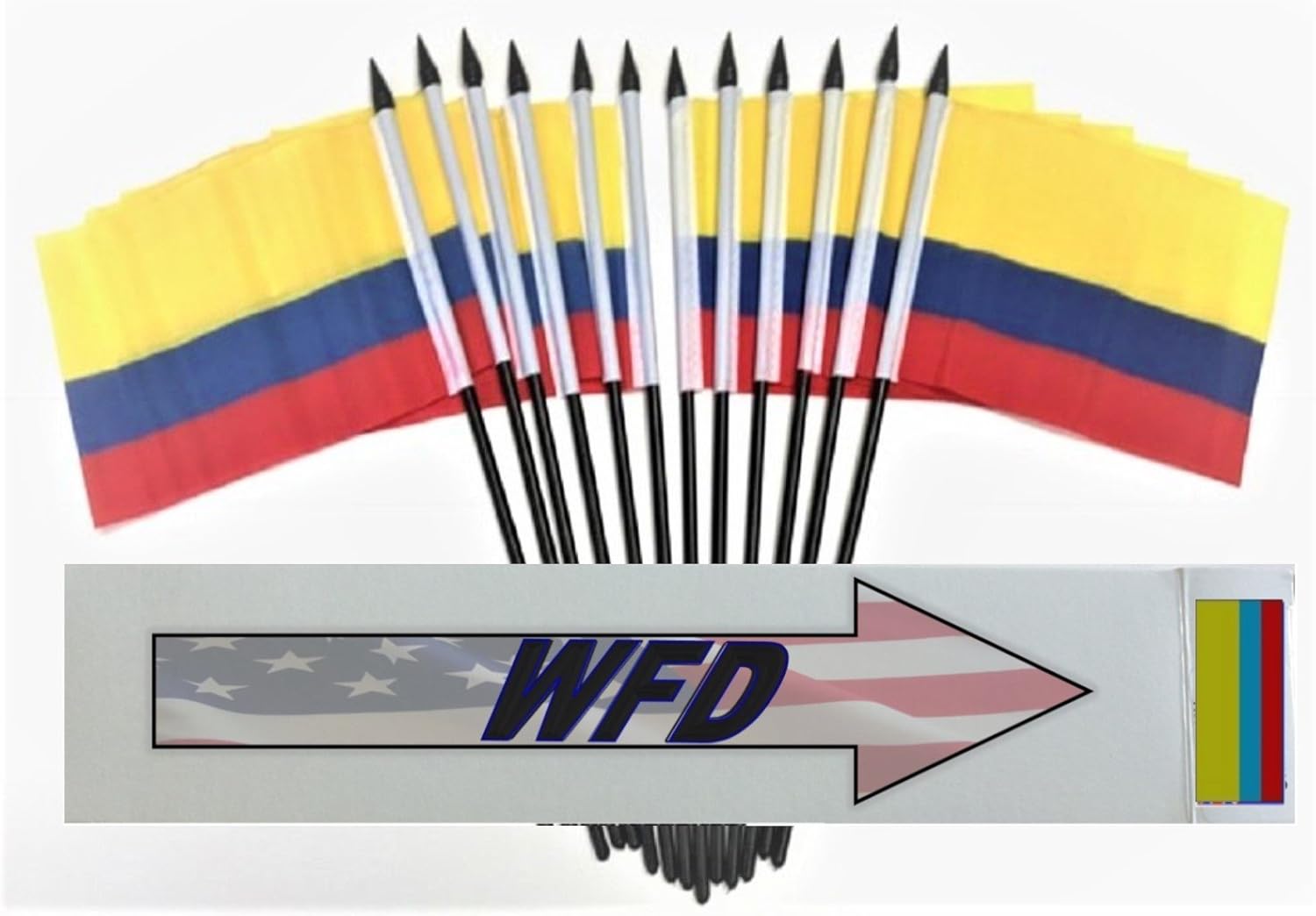Paquete de 12 banderas de escritorio de oficina en miniatura de poliéster internacional de 4 x 6 pulgadas, 1 docena de banderas pequeñas de 4 x 6