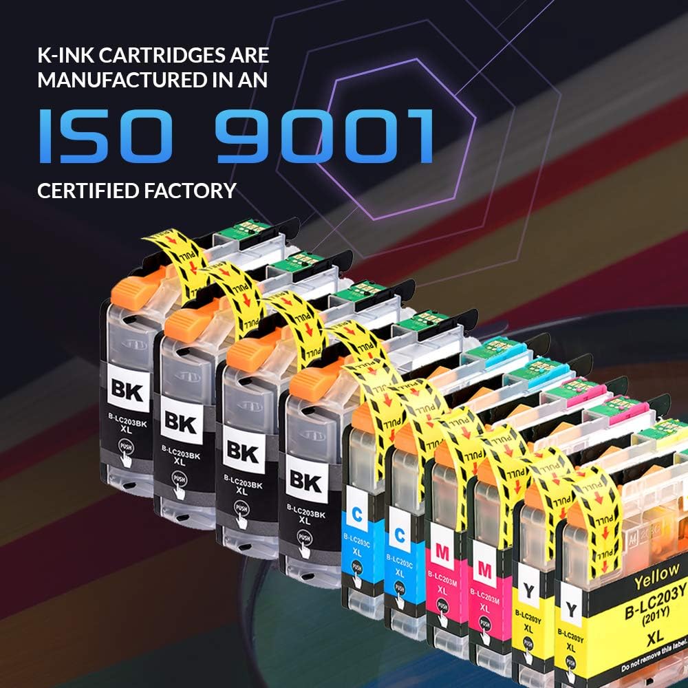 Cartucho de tinta de repuesto compatible para Brother LC203 LC 203XL 201XL LC201 para usar con MFC-J480DW MFC-J880DW MFC-J4420DW MFC-J680DW