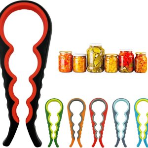 Abrebotellas para manos débiles, herramienta de apertura de tapas de latas antideslizante multifunción 4 en 1, adecuado para personas mayores con Abrebotellas para manos débiles, herramienta de apertura de tapas de latas antideslizante multifunción 4 en 1, adecuado para personas mayores con