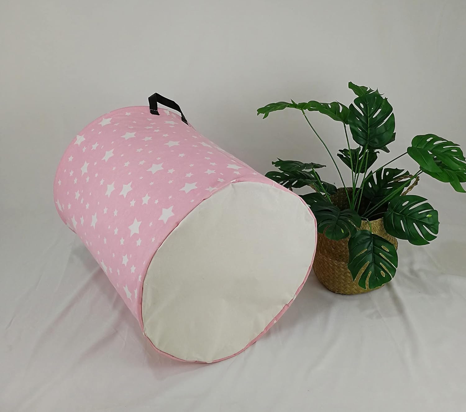 MAIZMZ Caja de almacenamiento grande impermeable ligera rosa cesta organizadora para lavandería de niños, contenedores de juguetes, cestas de