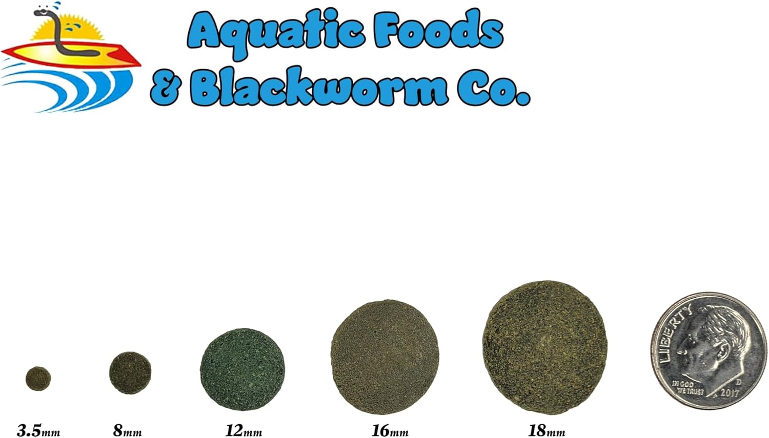 Aquatic Foods Inc. Hundimiento de 0.709 in – 34″ obleas de espirulina, algas, para peces de fondo, plecos, camarones, caracoles, cangrejos de río,