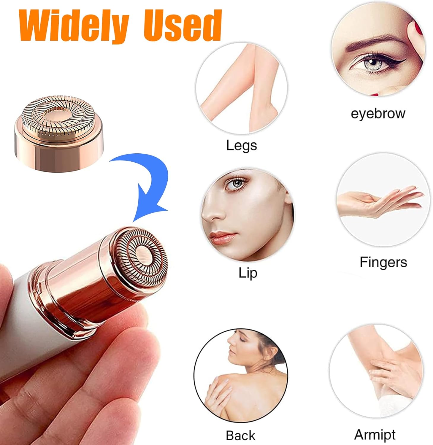 Cabezales de repuesto impecables, 2 cuchillas de repuesto para Finshing Touch Removedor de vello facial eléctrico impecable para Gen 2 con 1 cepillo