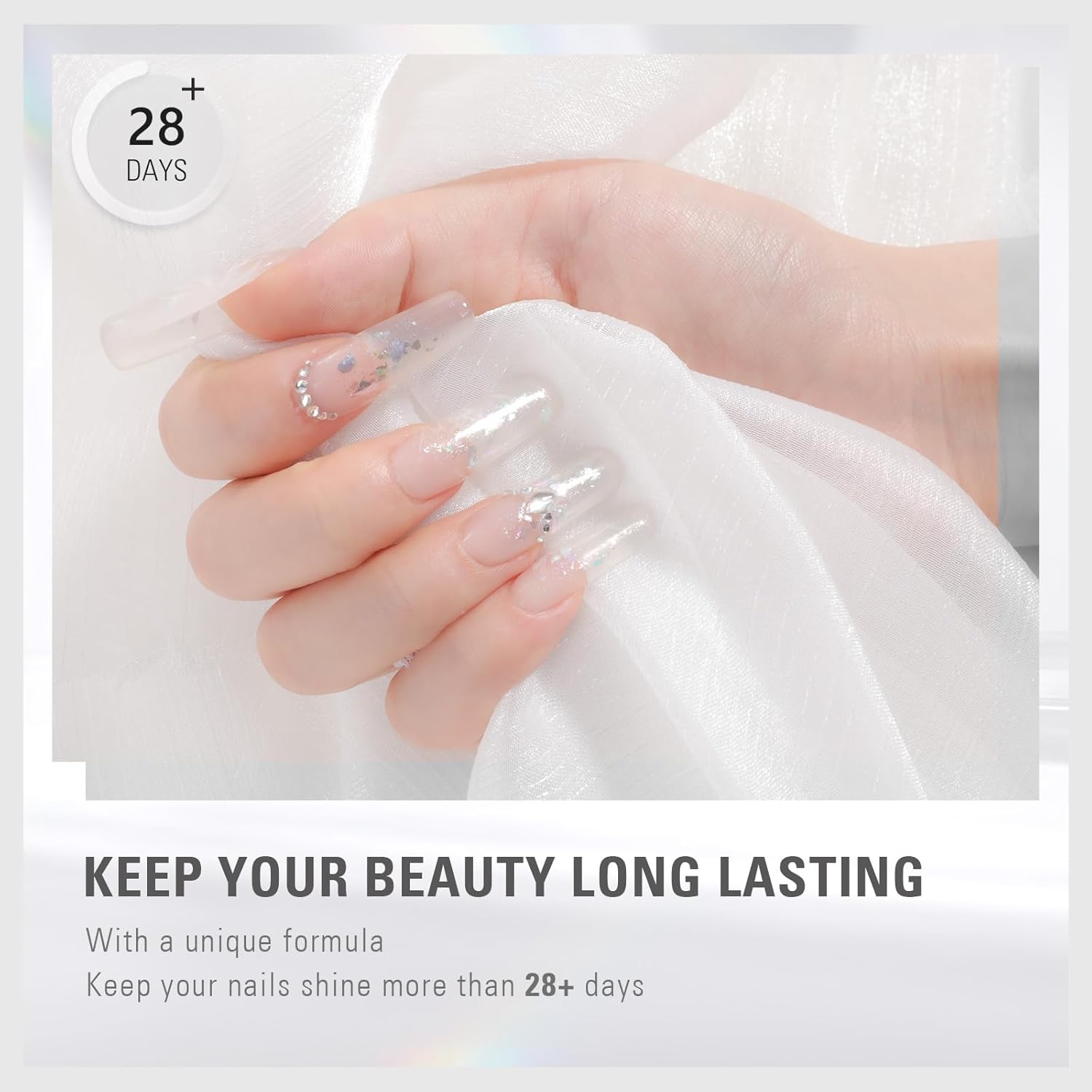 Aokitec Polvo acrílico transparente  1.06 oz de polvo acrílico profesional para uñas, polvo acrílico duradero para extensión de uñas, manicura