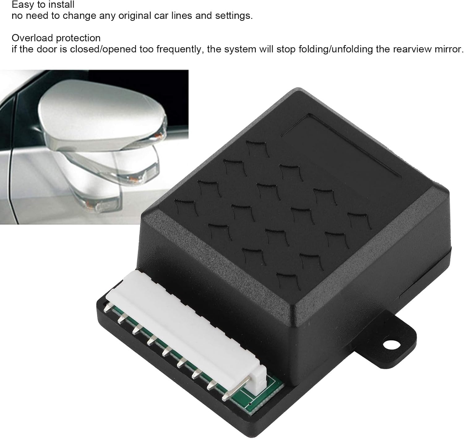 Módulo plegable de espejo retrovisor universal para coche de 12 V, espejo retrovisor lateral auto plegable desplegar controlador plegable módulo más