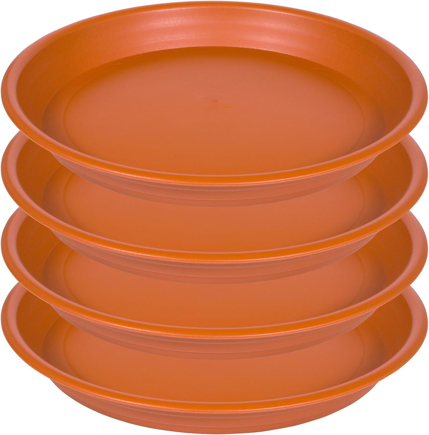 SAUCERHOME Bandeja para macetas de 6 pulgadas, 4 paquetes de 8 pulgadas (7.6 pulgadas), platillos de plástico para macetas y bandejas de goteo para