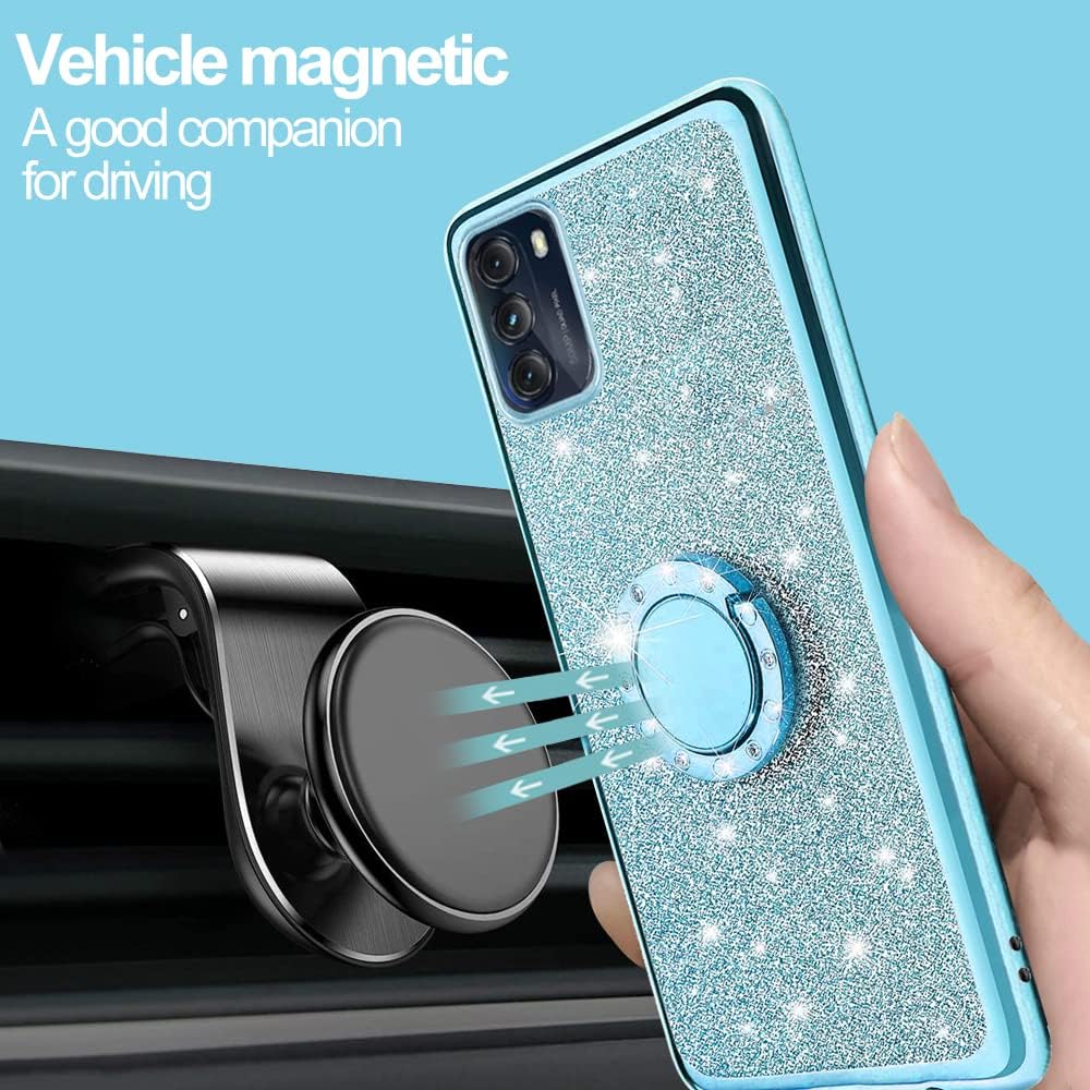B-wishy Funda protectora para Moto G Stylus 5G 2022 para mujer, con purpurina, cristal, mariposa, corazón, floral, delgada, de TPU de lujo, con