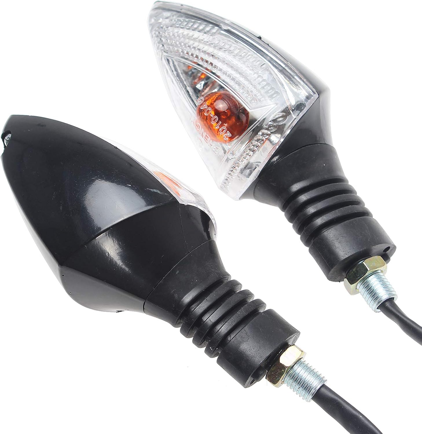 2 indicadores intermitentes delanteros o traseros para motocicleta, compatibles con KTM 990 690 Adventure Super Duke SMT SMC Enduro (transparente)