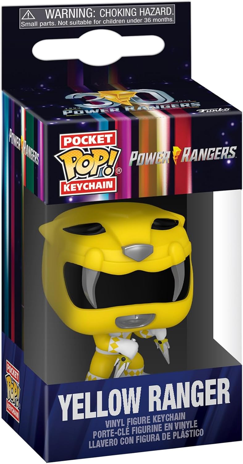 Funko Pop! Llavero Mighty Morphin Power Rangers 30 Aniversario – Yellow Ranger