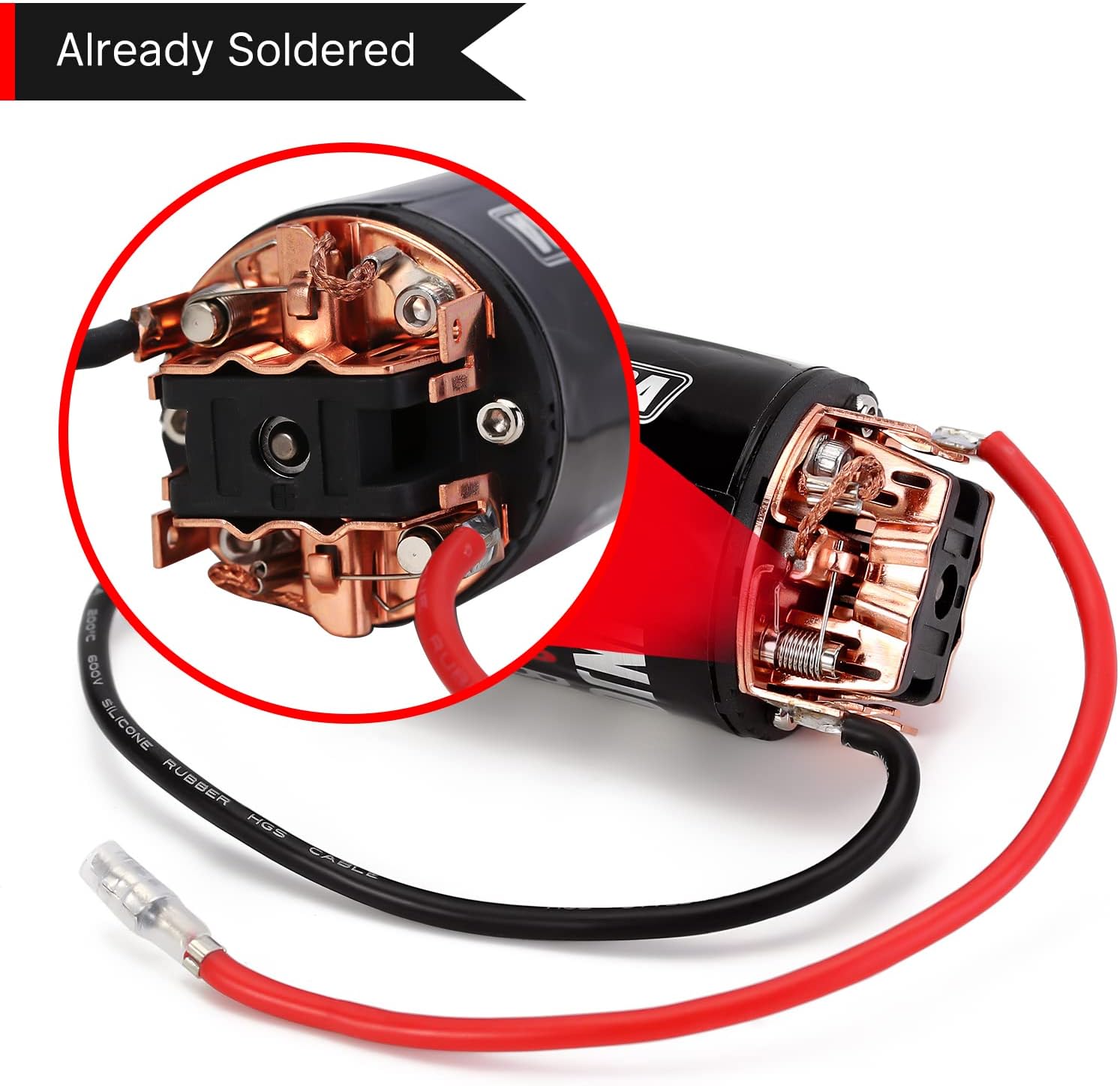 INJORA 550 Motor cepillado impermeable 3-Slot 11T Motor para escala 110 RC Car Crawler Truck Buggy Axial SCX10 AXI03007 JL 90046 TRX4 TRX6 (INM09)