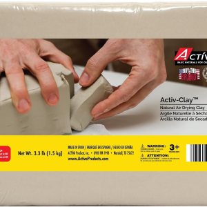 Activa Activ-Clay Autoendurecimiento, 3.3 libras, color blanco Activa Activ-Clay Autoendurecimiento, 3.3 libras, color blanco