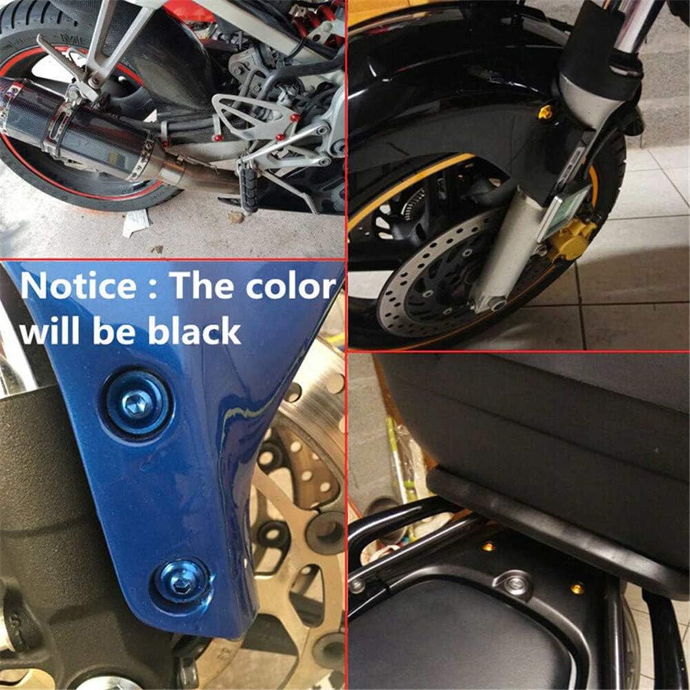 Juego de 177 pernos de carenado de motocicleta universales de aluminio, con clip de fijación para Honda Kawasaki Suzuki Yamaha, rojo
