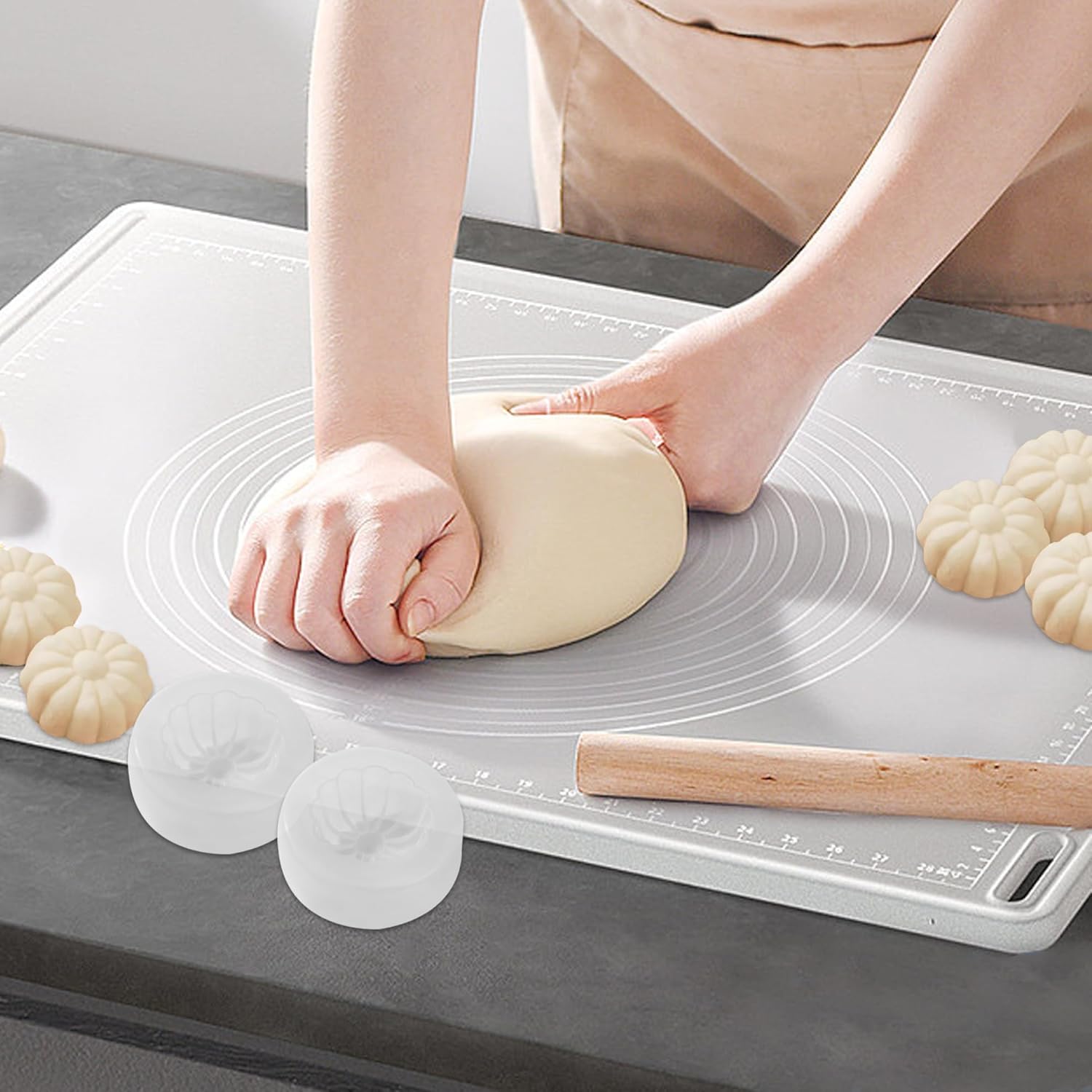 10 piezas de Baozi hechas a mano, estilo chino, antiadherente, relleno al vapor, molde para hacer bollos hechos a mano para hacer bollos para el