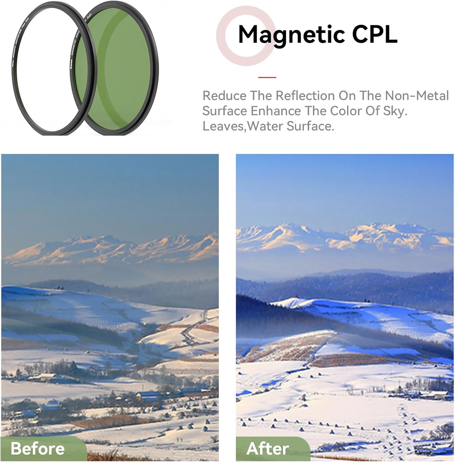 Kase Wolverine Kit de filtros magnéticos ND CPL profesionales de 3.740 in Kit de filtros incluye CPL+ND8 3 Stop+ND64 6 Stop+ND1000 10 Stop+Tapa de