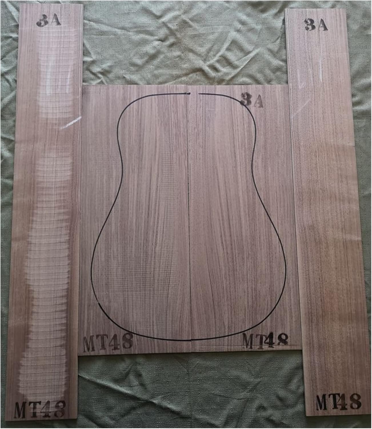 1 juego de parte trasera y lateral de guitarra, panel de guitarra de 41 pulgadas, material de fabricación de guitarra, kit de guitarra de bricolaje
