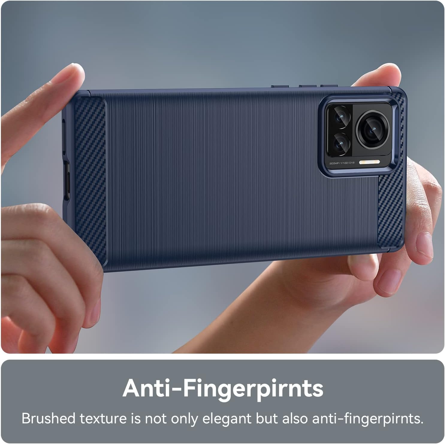 Monwutong Funda delgada para Motorola Edge 30 Ultra, diseño de fibra de carbono suave con grado militar, a prueba de golpes y protección de lente de