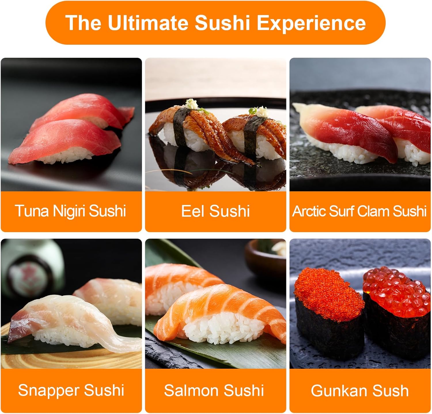 Paquete de 31 kit de fabricación de sushi mejorado para principiantes y amantes del sushi, accesorios de cocina para hacer sushi como alfombrillas