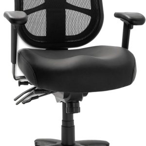 Alera Elusion Series Malla mid-back Multifunction silla, piel negro Alera Elusion Series Malla mid-back Multifunction silla, piel negro