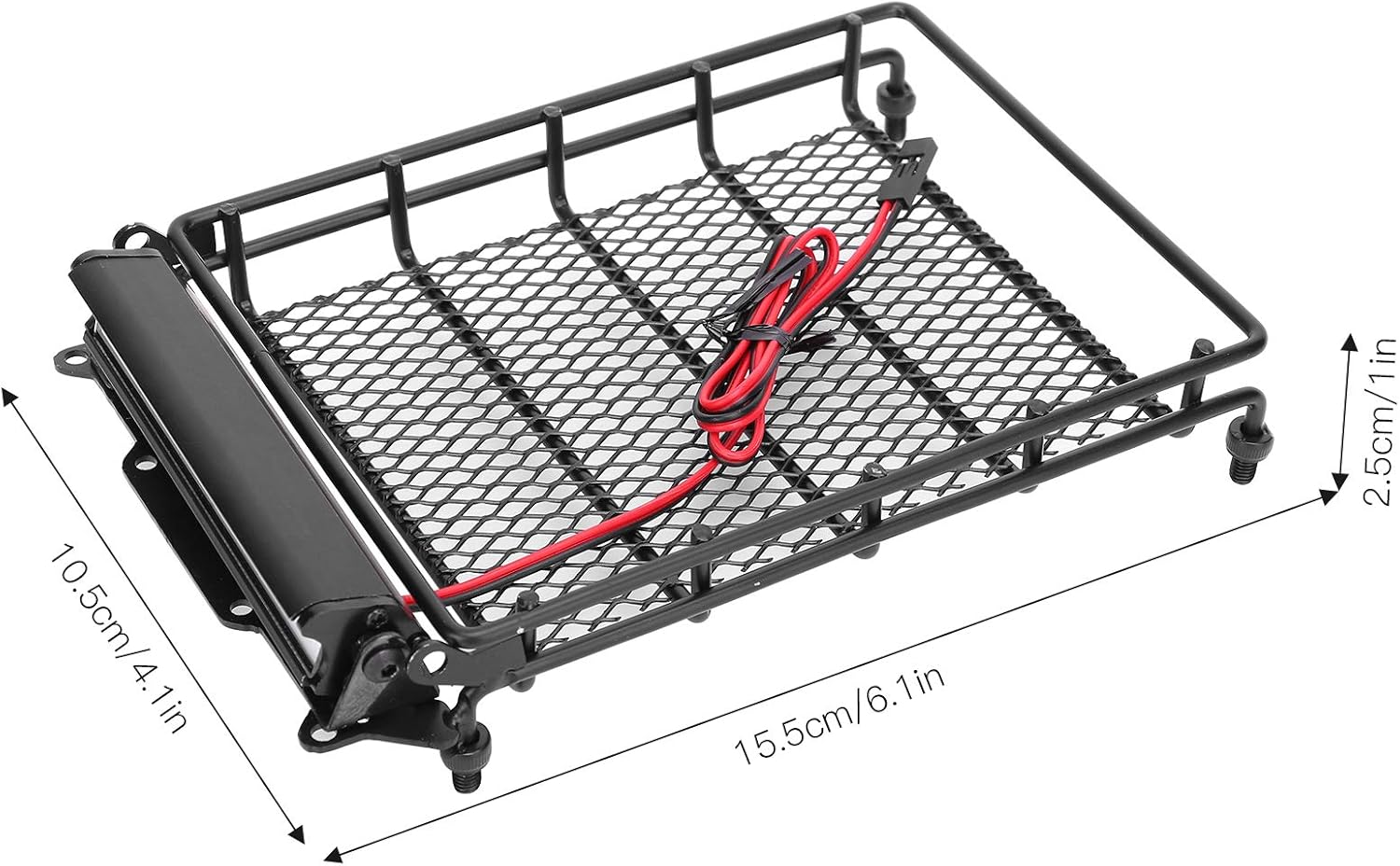 Alomejor RC Car Roof Rack RC Roof Luggage Storage Box Top Carrier con 4 tuercas para MN D90 99S RC modelo de coche