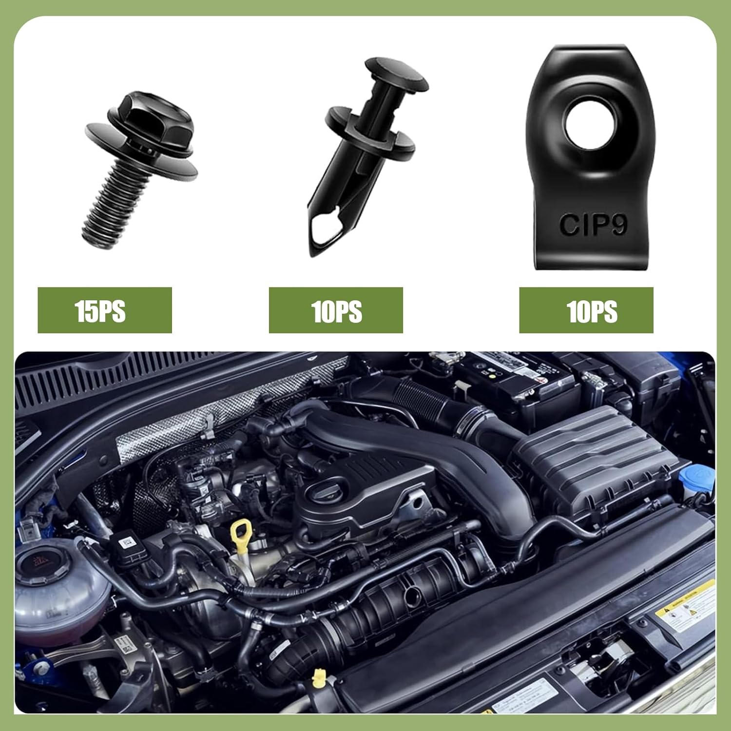 UGSHY Pack-35 – Perno protector para cubierta del motor de automóvil, dispositivo fijo en forma de U de metal, revestimiento de guardabarros de
