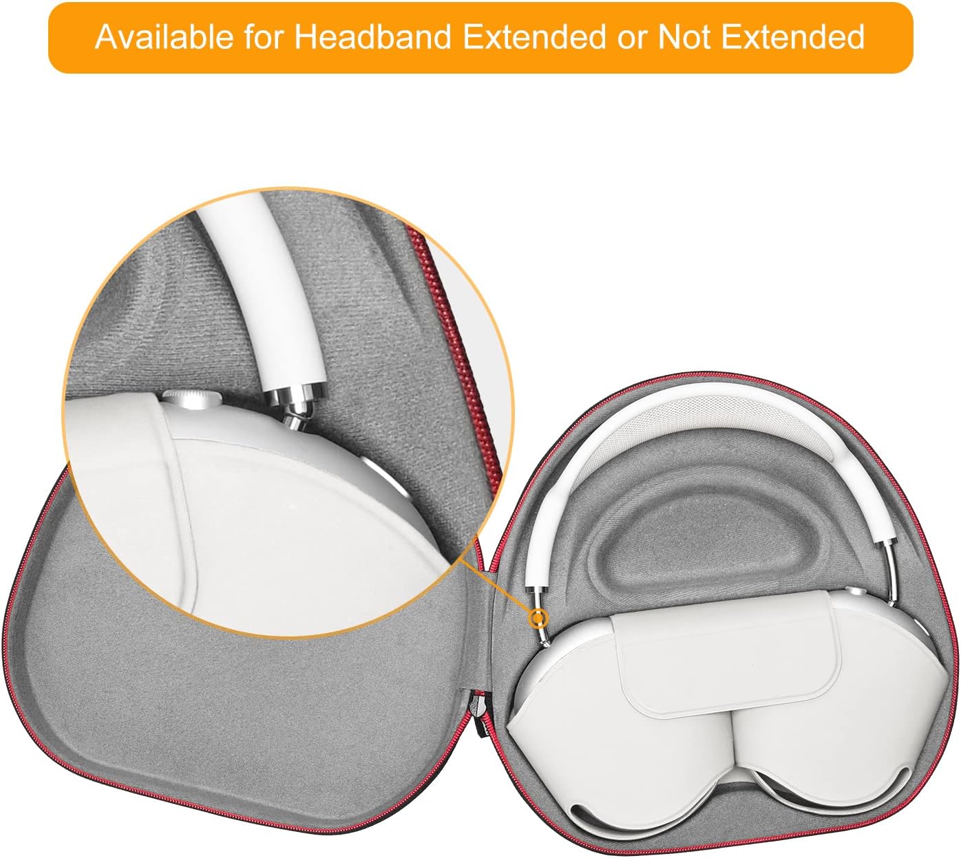 RLSOCO Funda rígida para auriculares inalámbricos Apple AirPods Max, bolsa de almacenamiento portátil para auriculares Bluetooth de viaje (negro)
