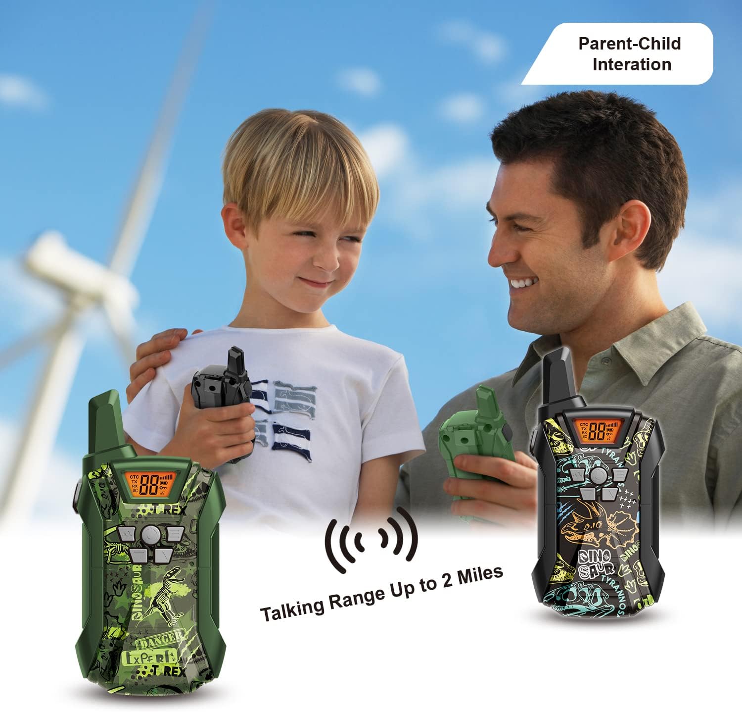 Walkie Talkies para niños, 22 canales de largo alcance Walkie Talkies para niños y niñas de 4 a 12, juguete de radio de 2 vías, juguetes de equipo