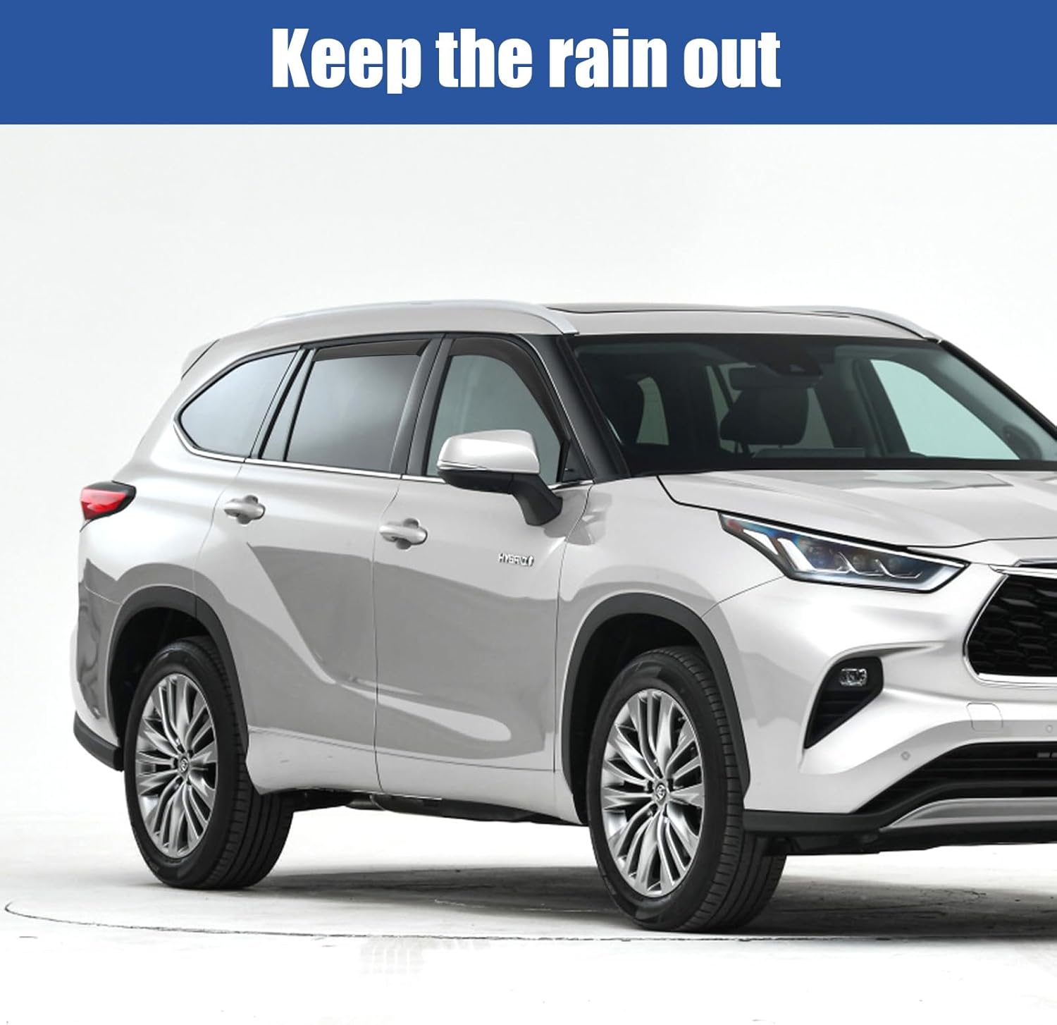 in Channel Ventvisor – Protectores de lluvia compatibles con Toyota Highlander 2020-2023  Viseras de protección contra la lluvia de ventana en el