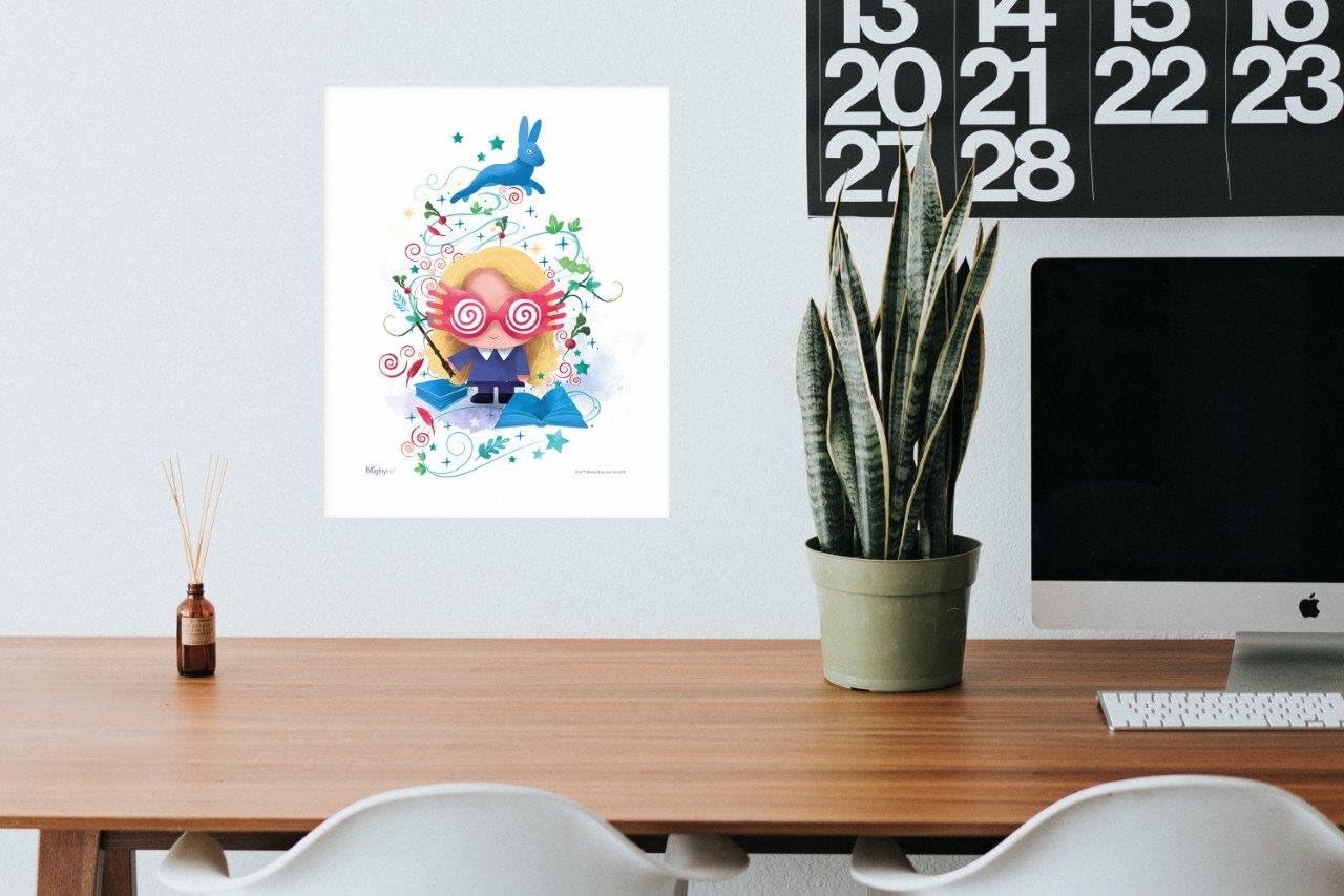 MIGHTYPRINT Harry Potter  Arte de pared  Luna Lovegood  Color de agua  Arte de pared con licencia oficial  NO hecho de papel  Decoración fuerte