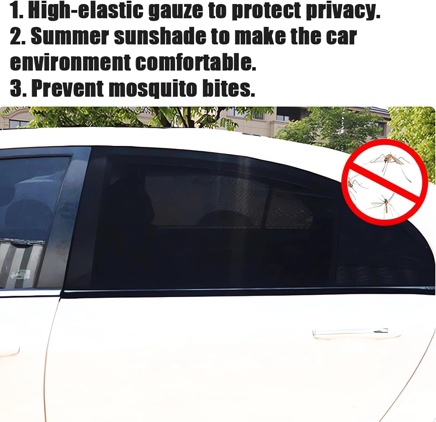 Paquete de 4 pantallas universales para ventana de automóvil, 2023, con protección UV, persianas para ventanas laterales de automóvil, pantalla de