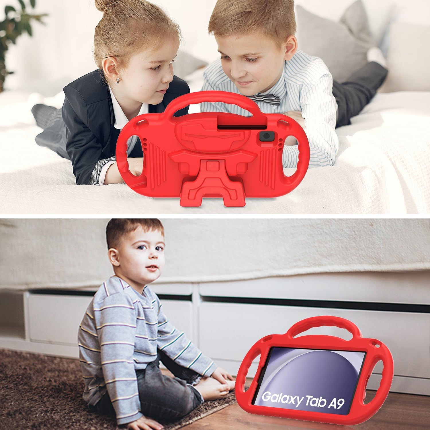 AVAWO Funda infantil para Samsung Galaxy Tab A9 2023 de 8.7 pulgadasA7 Lite 2021, con correa, a prueba de golpes, soporte de mango ligero 2023