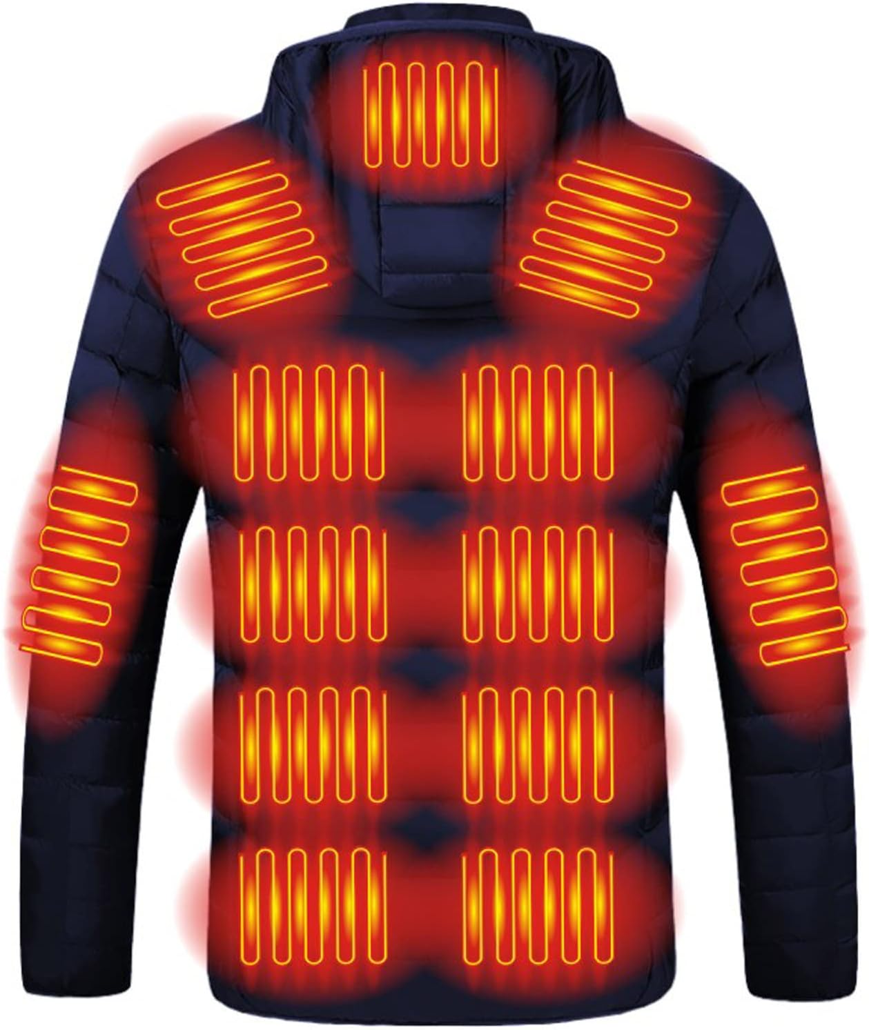 Chaqueta térmica para mujeres y hombres, abrigo de invierno cálido para invierno, abrigo de plumón recargable, chaqueta de calefacción USB, chaqueta