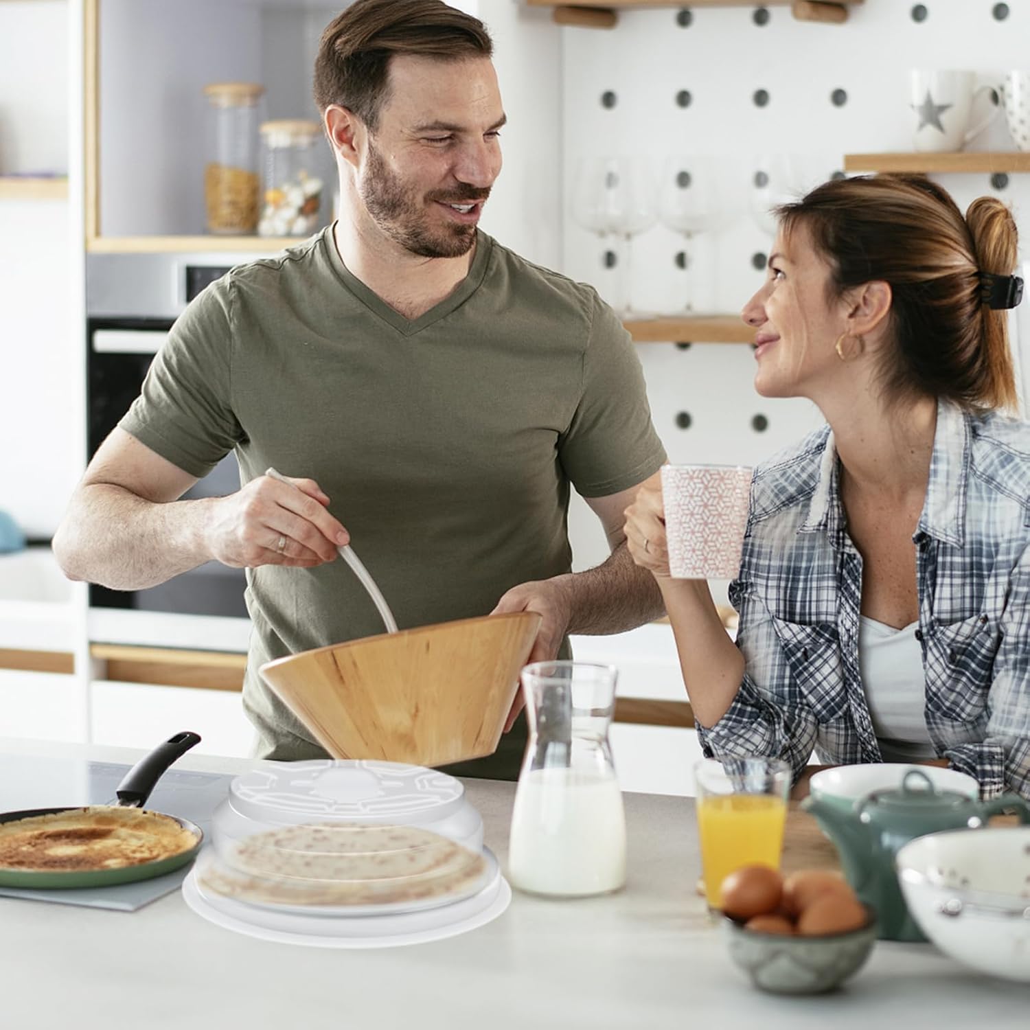 Homelove Cubierta grande para microondas para silicona de grado alimenticio, tapas plegables y resistentes al calor, cubierta de preservación