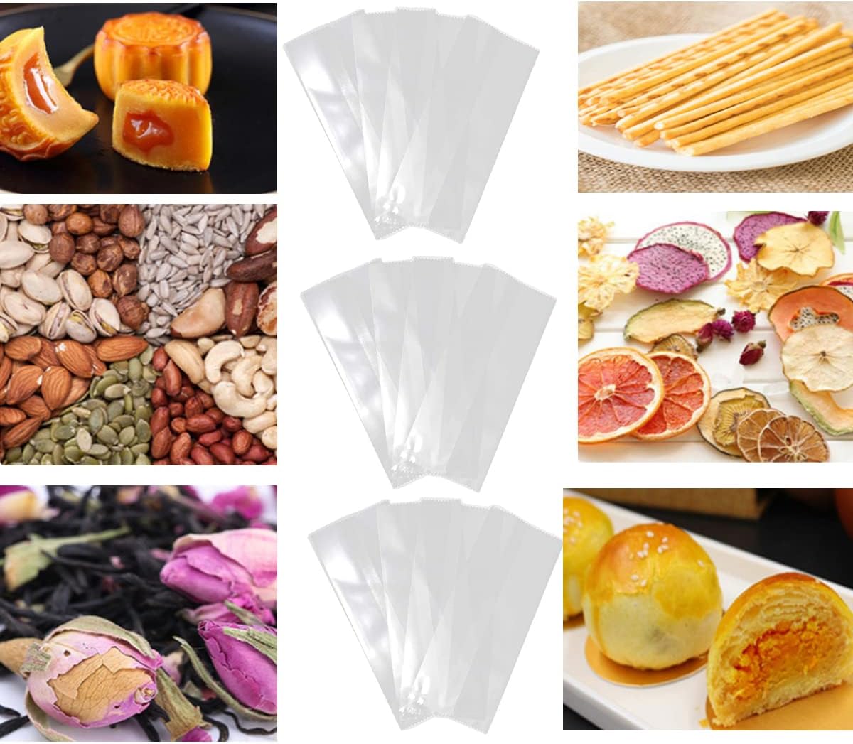 Bolsas de paletas y palitos gruesos para helados, bolsas de plástico con palitos de madera para tartas de helado, 200 unidades