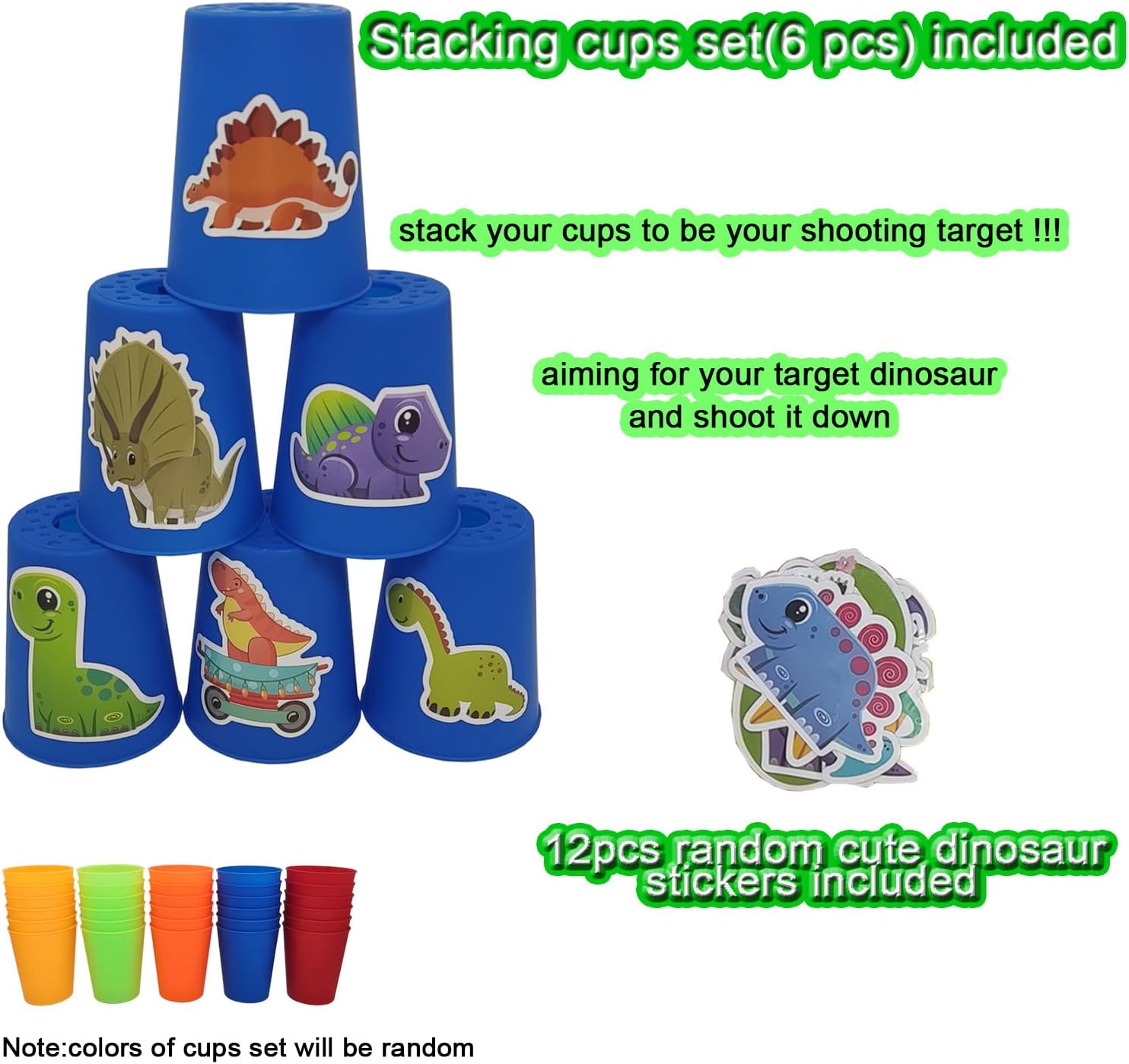 Ziguyba Juguete de arco y flecha de dinosaurio, juguete de pterosaurio 4 en 1, pistola de juguete de dinosaurio, pistola de agua, juego de tiro con