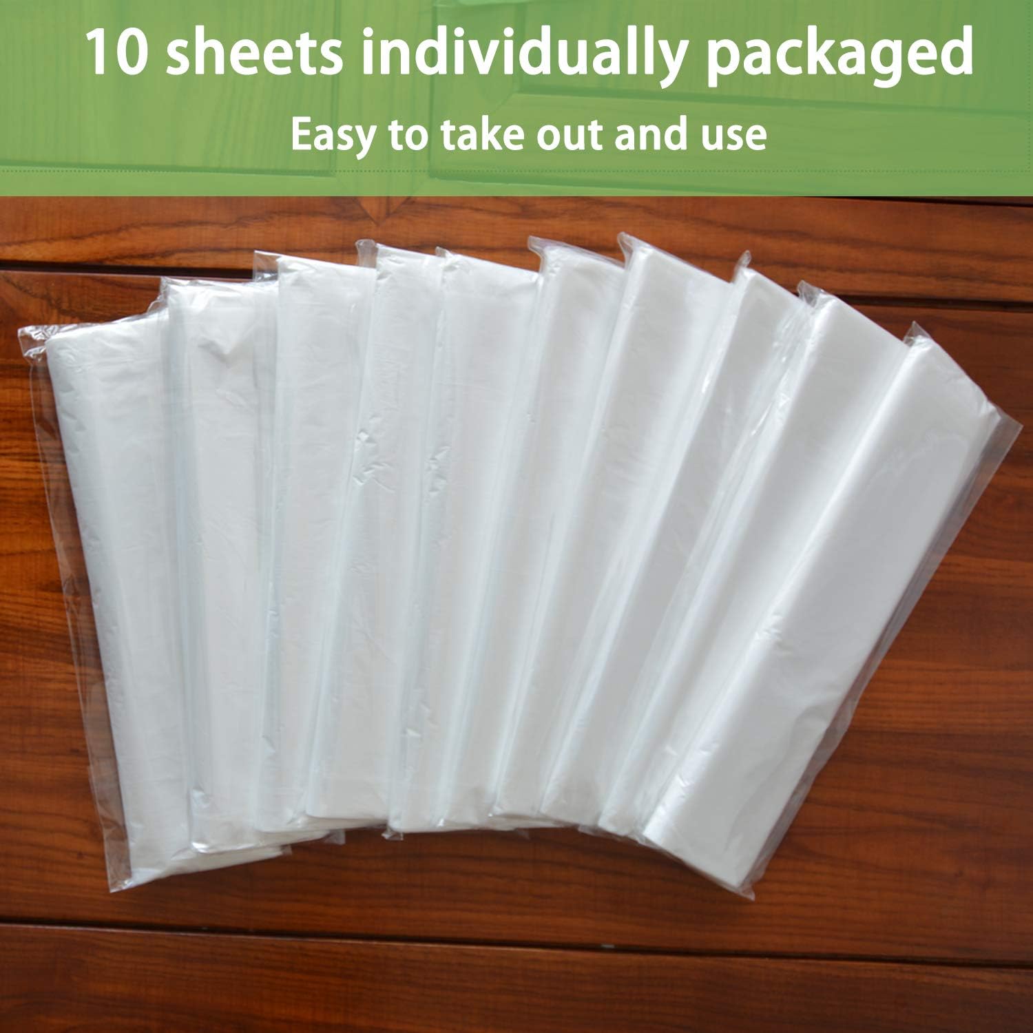 20 paños de plástico para pintar, impermeable, antipolvo, lona desechable de 9 x 12 pies, para pintar para funda de sofá y funda de muebles