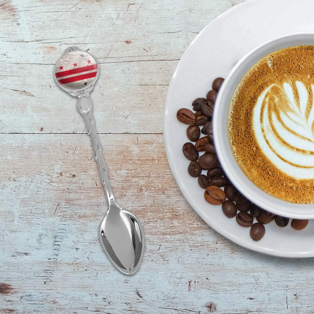 Bandera rústica del estado de Washington DC District of Columbia Distressed USA Novedad coleccionable Demitasse Tea Coffee Spoon