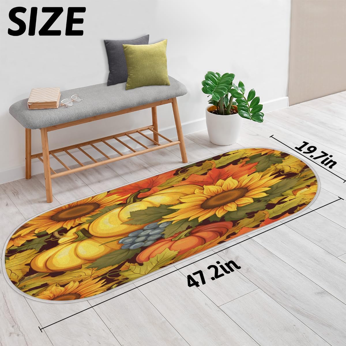 Alfombras de baño antideslizantes de microfibra, con hojas de arce, girasoles y uvas, tapetes de baño de microfibra, absorbentes, lavables a