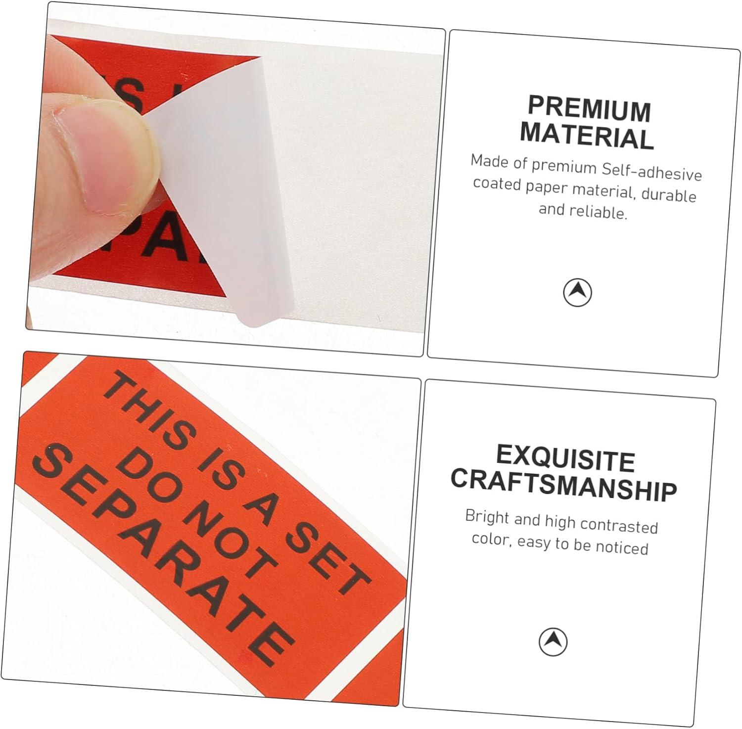 SEWACC 2 Rolls Set do not Remove Label do not Bend Stickers do not Separate Stickers Shipping Warning Sticker Warning Label Stickers Shipping