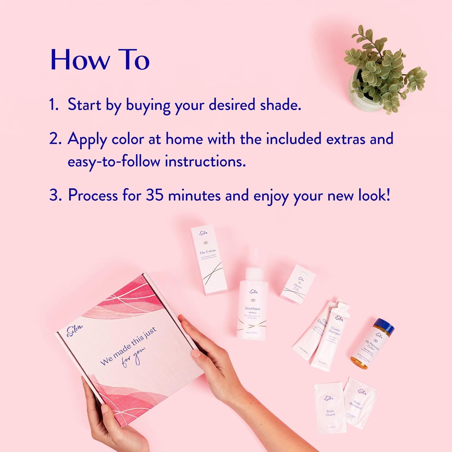 eSalon Kit completo de tinte permanente para el cabello y tinte para el cabello, marrón más oscuro, colorista personal para hasta un 100% de