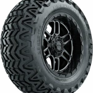 GTW Combo de ruedas y neumáticos para carrito de golf de 14 pulgadas  GTW Titan negro materuedas mecanizadas en neumáticos Predator todo terreno de GTW Combo de ruedas y neumáticos para carrito de golf de 14 pulgadas  GTW Titan negro materuedas mecanizadas en neumáticos Predator todo terreno de