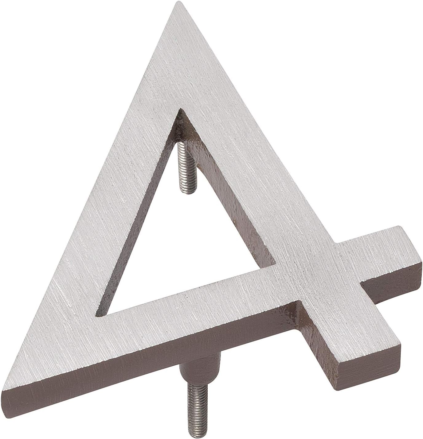 Montague Metal Products MHN-8-F-SD2-4 Números de casa de dirección flotantes modernos de aluminio cepillado sólido, 8 pulgadas, arena recubierta de