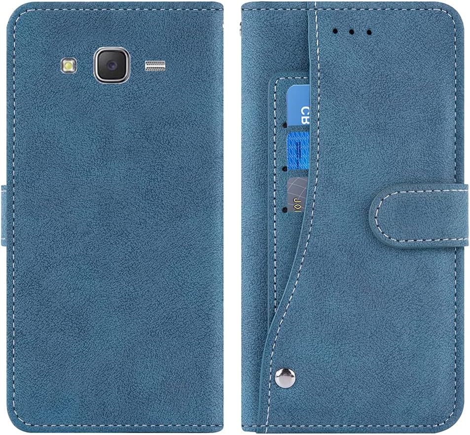 Asuwish Funda de teléfono para Samsung Galaxy J5 2015, funda tipo cartera con tapa y protector de pantalla de vidrio templado, soporte para