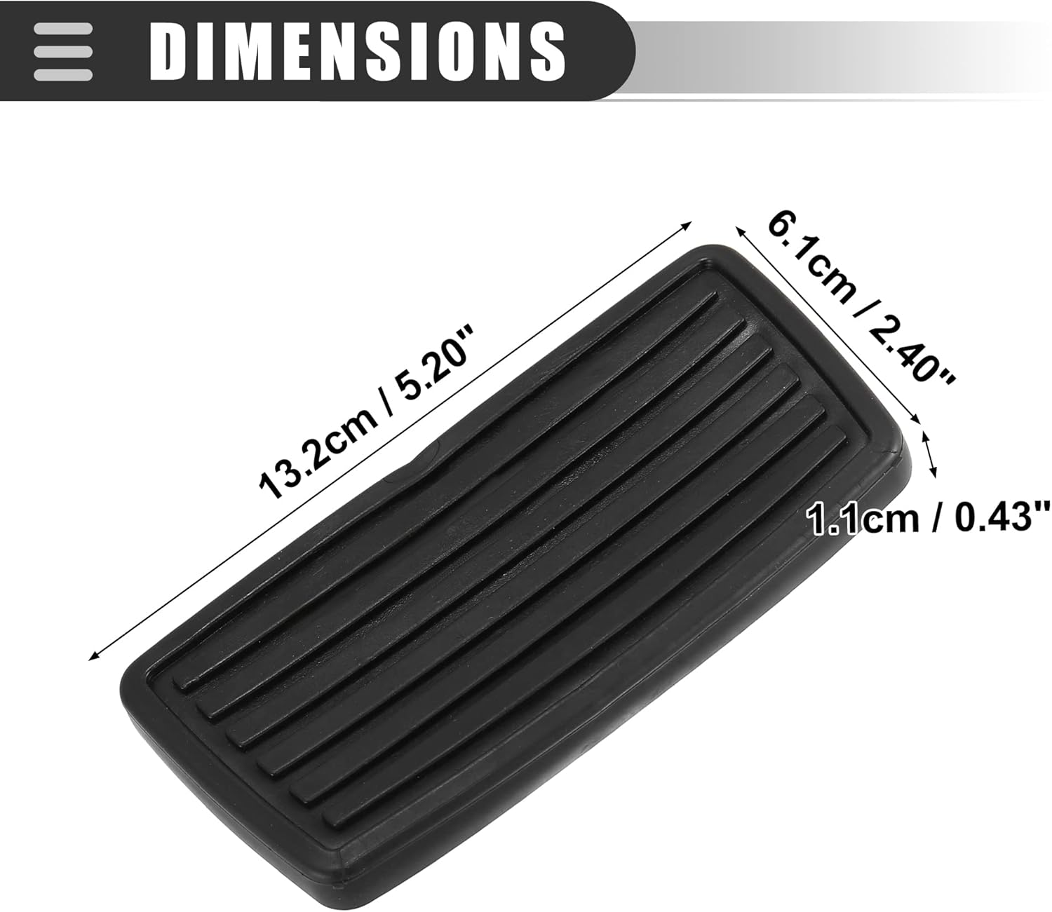 Motoforti Cubierta de la almohadilla del pedal del embrague de freno, para Acura MDX 2007-2012, Caucho, 46545-S84-A81, Negro