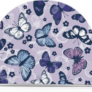 Servilletero acrílico de flores de mariposa de dibujos animados para mesa de cocina, soporte decorativo moderno para el hogar Servilletero acrílico de flores de mariposa de dibujos animados para mesa de cocina, soporte decorativo moderno para el hogar
