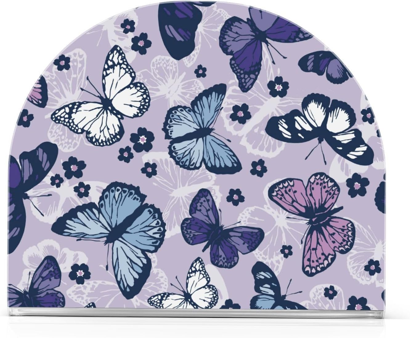 Servilletero acrílico de flores de mariposa de dibujos animados para mesa de cocina, soporte decorativo moderno para el hogar