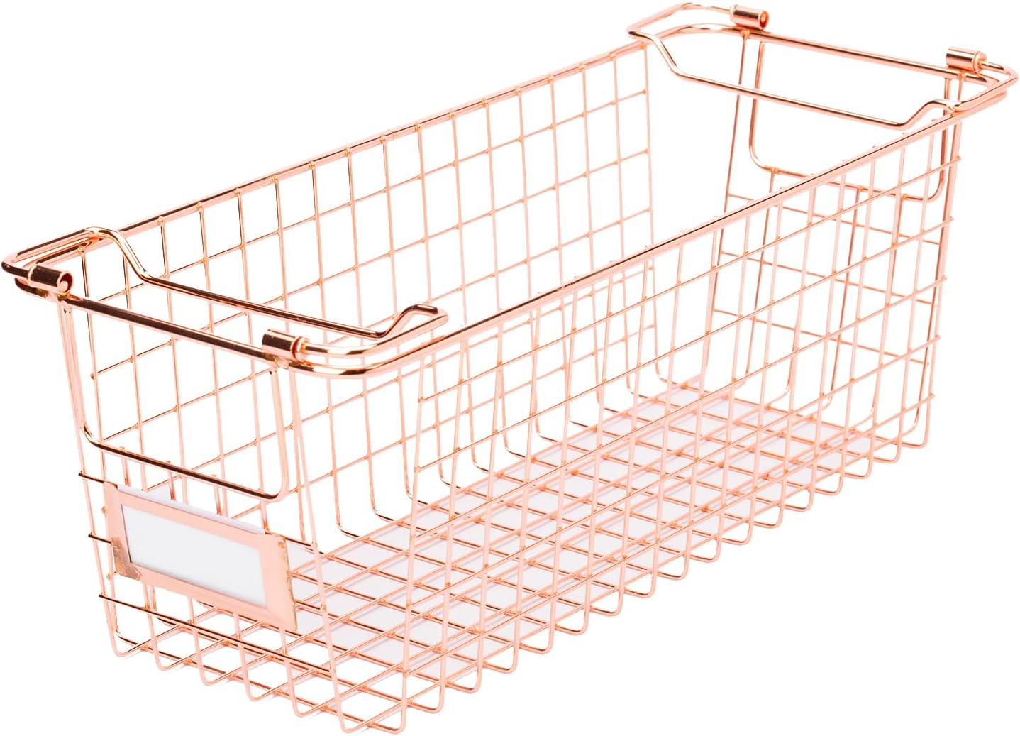 Paquete de 4 cestas apilables de almacenamiento de alambre con asas, para cocina, baño, armarios, armarios, encimeras, contenedores organizadores