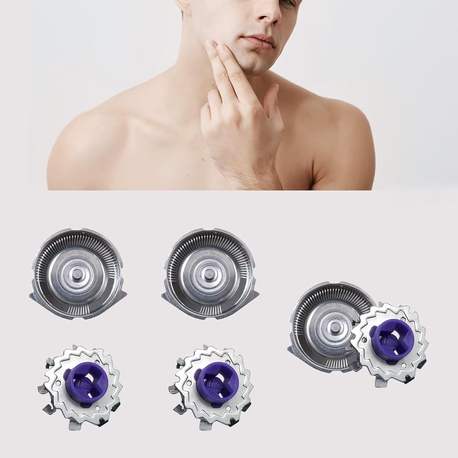 3X HQ8 Replacement Shaver Heads for Norelco Philips Philips Norelco Series 7100, 7200, 7300, 7700, 7800, 8800, PTAT700, PTAT800 & Aquatec Electric