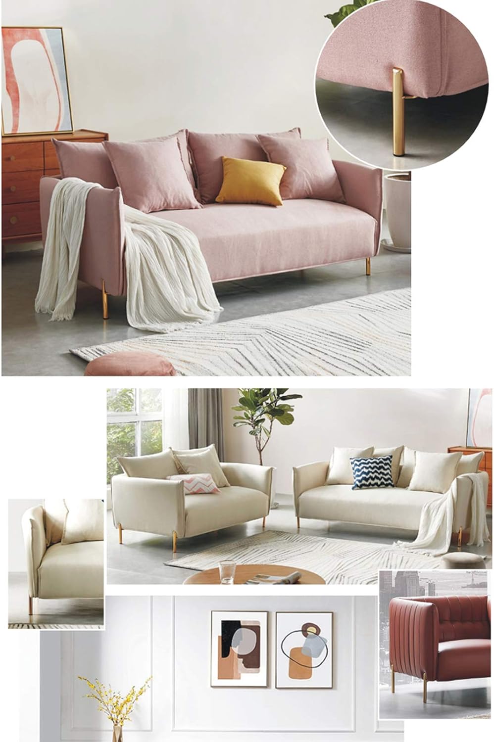 Patas de muebles europeos tipo L, patas de mesa auxiliar, patas de soporte de sofá de acero al carbono, armarios de baño, patas de gabinete de TV,