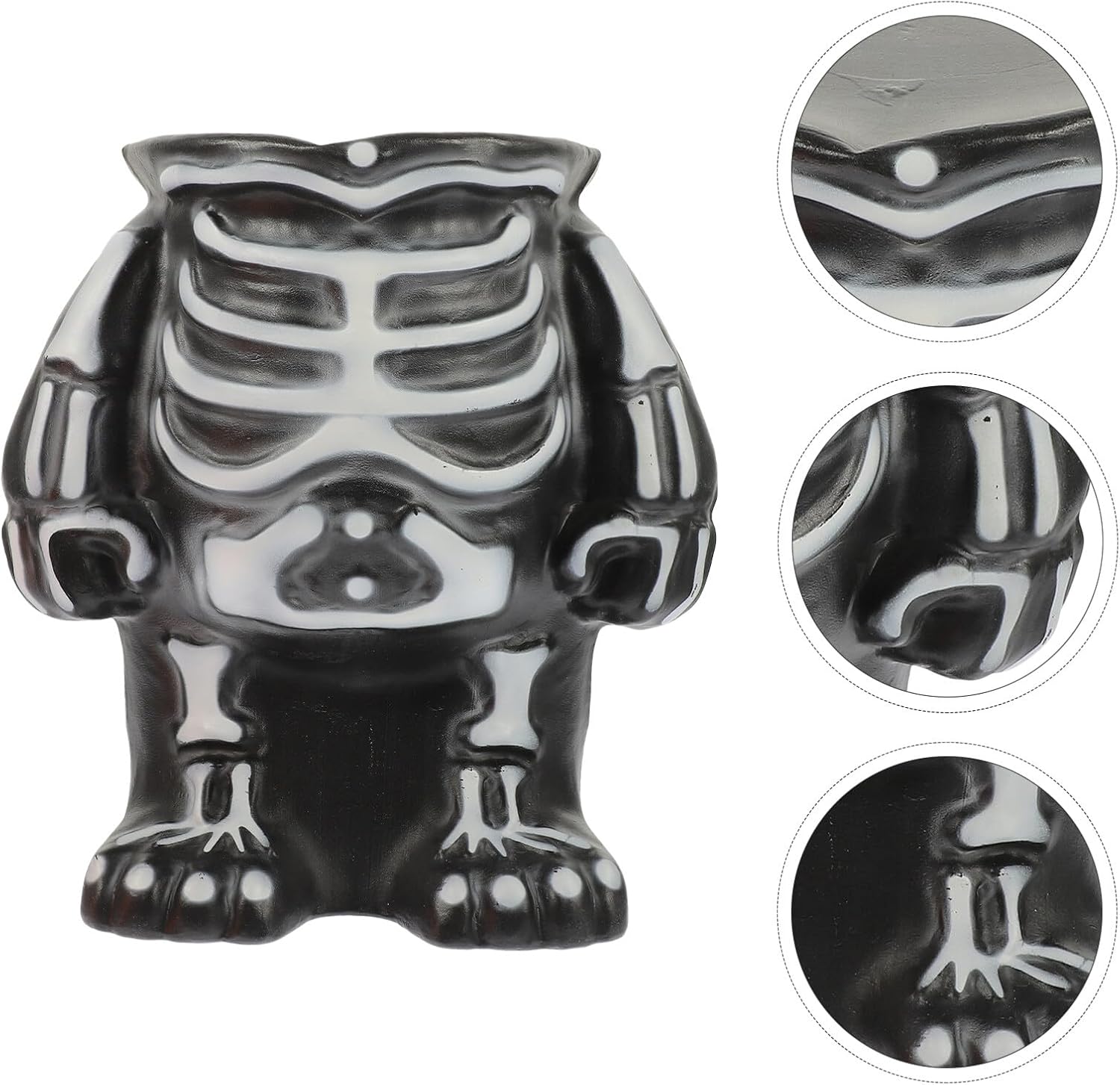 SEWACC Soporte de exhibición en forma de esqueleto de Halloween, soporte de calabaza de Halloween, bandeja de base, bandeja espeluznante para